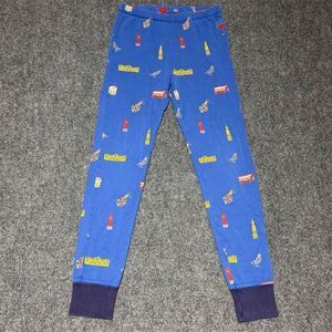 Mini Boden Boys' London Print Pajama Pants Size 13 Youth Blue